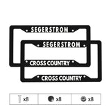 License Plate Frame (Black) - Segerstrom Cross Country (White)