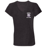 Bella+Canvas Ladies' Jersey V-Neck T-Shirt (BC6405) - Portola Bulldogs (Pocket)