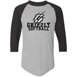 Augusta 3/4 Raglan Sleeve Baseball Jersey 4420 - Grizzly Softball