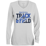 Augusta Ladies' Moisture-Wicking Long Sleeve V-Neck Tee 1788 - Pacifica T&F