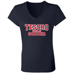 Bella+Canvas Ladies' Jersey V-Neck T-Shirt (BC6405) - Tesoro Girls Soccer