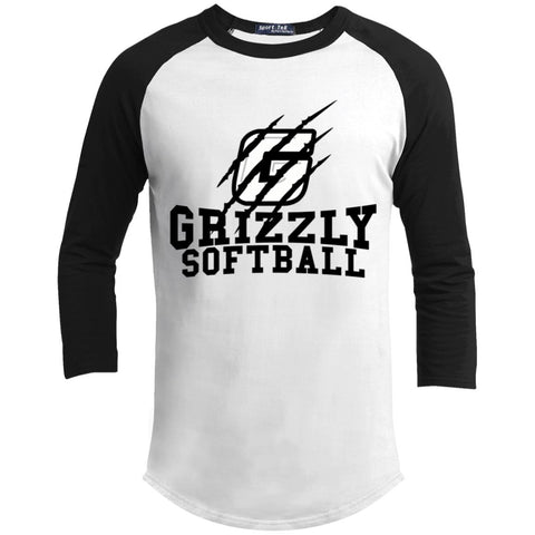 Sport-Tek Youth 3/4 Raglan Sleeve Shirt YT200 - Grizzly Softball