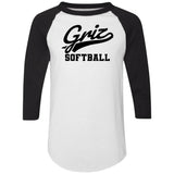 Augusta 3/4 Raglan Sleeve Baseball Jersey 4420 - Griz Softball