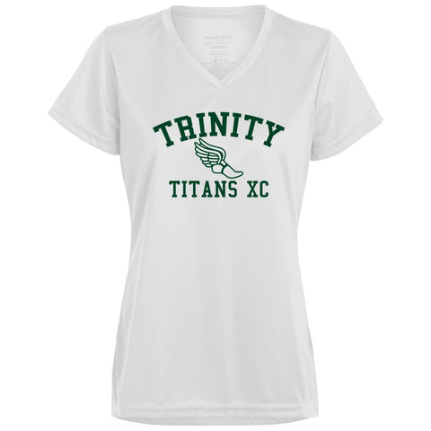 Augusta Ladies’ Moisture-Wicking V-Neck Tee 1790 - Trinity Titans XC