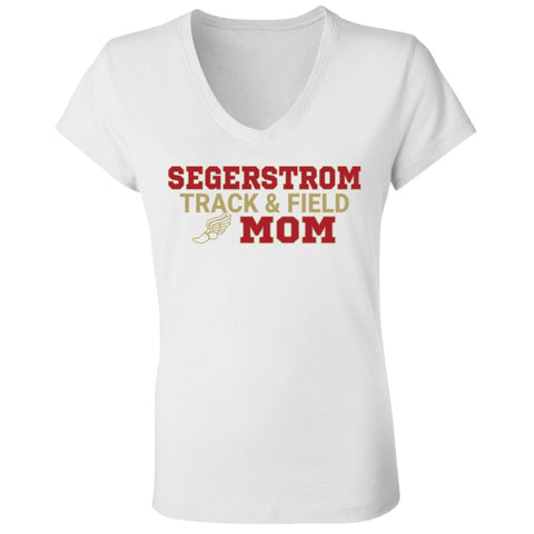 Bella+Canvas Ladies' Jersey V-Neck T-Shirt B6005 - Segerstrom T&F Mom