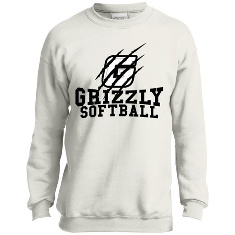 Port & Co. Youth Crewneck Sweatshirt PC90Y  - Grizzly Softball