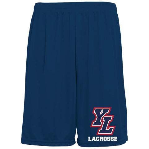 Augusta Pocketed Training Shorts 9" Inseam 1428 - YL Lacrosse