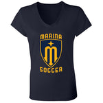 Bella+Canvas Ladies' Jersey V-Neck T-Shirt (BC6405) - Marina Soccer