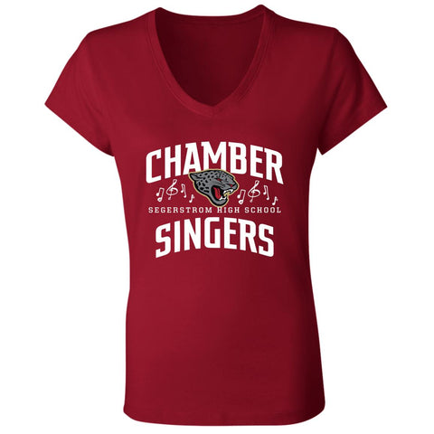 Bella+Canvas Ladies' Jersey V-Neck T-Shirt B6005 - Chamber Singers