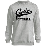 Port & Co. Youth Crewneck Sweatshirt PC90Y - Griz Softball