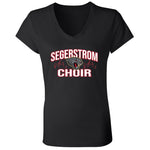 Bella+Canvas Ladies' Jersey V-Neck T-Shirt (BC6405) - Segerstrom Choir