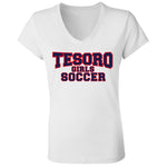 Bella+Canvas Ladies' Jersey V-Neck T-Shirt B6005 - Tesoro Girls Soccer