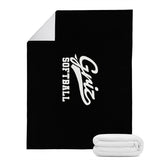 Micro Fleece Blanket (Black) - Griz Softball