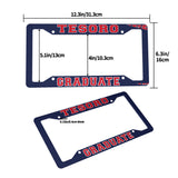 License Plate Frames (Aluminum, Navy) - Tesoro Graduate