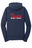 Port & Co Womens Core Fleece Full-Zip Hooded Sweatshirt LPC78ZH - Tesoro Song & Dance (New)