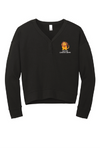 District Women’s Fleece V-Neck Sweatshirt DT1312 - LGCB (Print)
