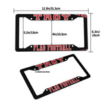 Aluminum License Plate Frames (1 Pair, Black) - Troy FFB