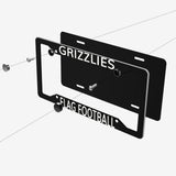 License Plate Frames (Aluminum, Black) - Grizzlies Flag Football