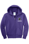 Port & Co. Youth Full Zip Hoodie PC90YZH - Wildcats