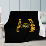 Micro Fleece Blanket (Black)  - Edison Basketball