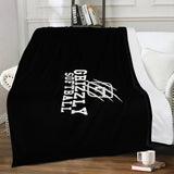 Micro Fleece Blanket (Black) - Grizzly Softball