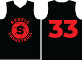 Reversible Basketball Jersey Tank PA7000R - Rebels Basketball (Black/White, Required)