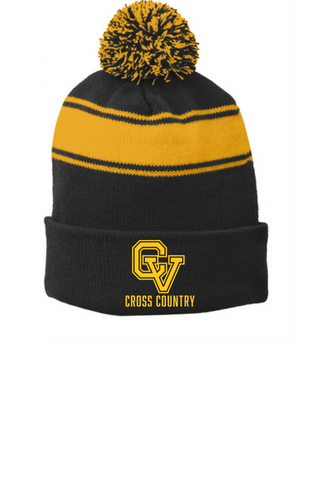 Sport-Tek Stripe Pom Pom Beanie STC28 - CV CC