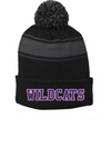 Sport-Tek Stripe Pom Pom Beanie STC28 - Wildcats