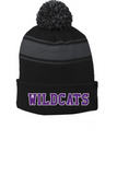 Sport-Tek Stripe Pom Pom Beanie STC28 - Wildcats