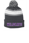 Sport-Tek Stripe Pom Pom Beanie STC28 - Wildcats