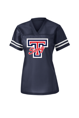 Sport-Tek Ladies' Replica Jersey LST307 (Navy) - T Song (Front), Last Name/Year (Back)