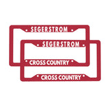 License Plate Frame (Red) - Segerstrom Cross Country (White)