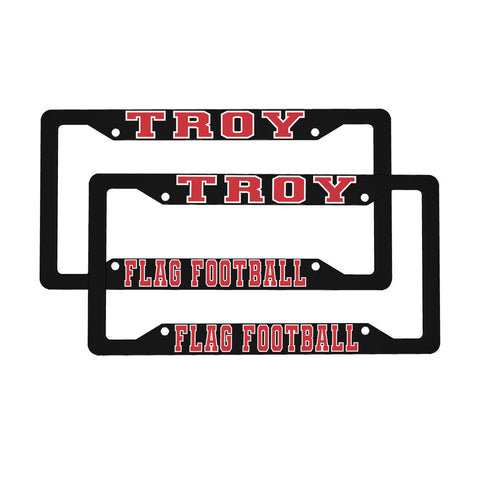 Aluminum License Plate Frames (1 Pair, Black) - Troy FFB