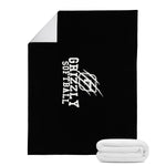 Micro Fleece Blanket (Black) - Grizzly Softball