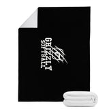 Micro Fleece Blanket (Black) - Grizzly Softball