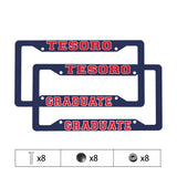 License Plate Frames (Aluminum, Navy) - Tesoro Graduate