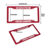 License Plate Frame (Red) - Segerstrom Cross Country (White)