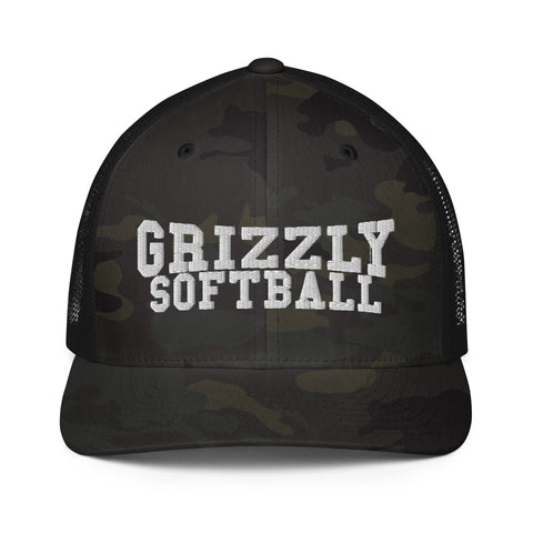 Flexfit Closed-Back Trucker Cap 6511 - Grizzly Softball