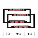 Aluminum License Plate Frames (1 Pair, Black) - Warriors FFB