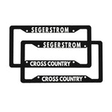 License Plate Frame (Black) - Segerstrom Cross Country (White)