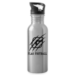 Stainless Steel Water Bottle with Straw - G Flag Football - silver