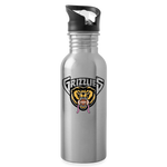 Stainless Steel Water Bottle with Straw - Grizzlies FFB - silver