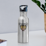 Stainless Steel Water Bottle with Straw - Grizzlies FFB - silver