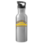 Stainless Steel Water Bottle with Straw - Valencia Basketball - silver