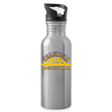 Stainless Steel Water Bottle with Straw - Valencia Basketball - silver
