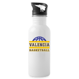 Stainless Steel Water Bottle with Straw - Valencia BB - white