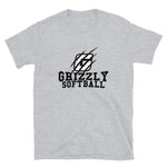 Gildan Unisex Basic Softstyle T-Shirt 64000 - Grizzly Softball (Personalizable)