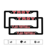 Aluminum License Plate Frames (1 Pair, Black) - Troy FFB