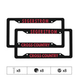 License Plate Frame (Black) - Segerstrom Cross Country (Red)