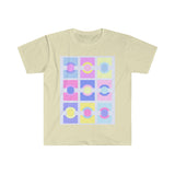 Gildan Unisex Softstyle T-Shirt 64000 - Circle Pattern Pastel